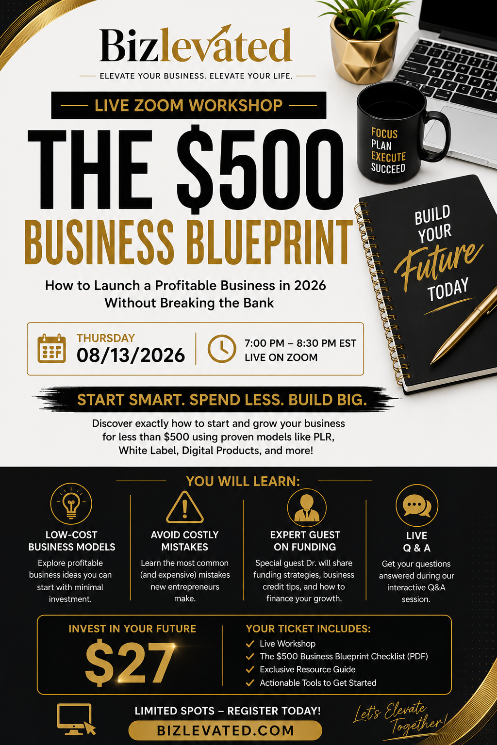 The $500 Business Blueprint Webinar (Entry Fee)